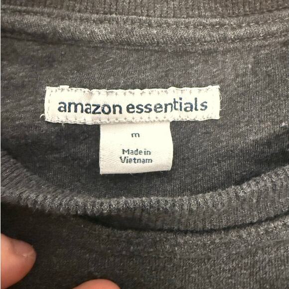 AMAZON ESSENTIALS Crewneck Sweatshirt, Slate Gray/Charcoal. Size M - Picture 2 of 4